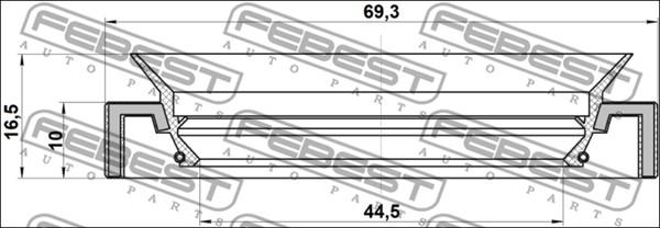 Febest 95HAS-46691016C - Möhür, ötürücü val furqanavto.az