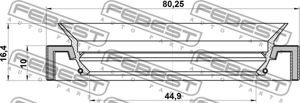 Febest 95HAY-46801016C - Möhür, ötürücü val furqanavto.az