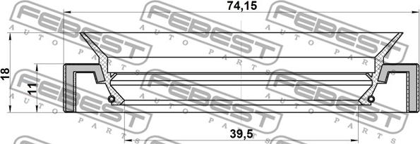 Febest 95HAY-41741118C - Möhür, ötürücü val furqanavto.az