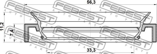 Febest 95HAY-35560711C - Möhür, ötürücü val www.furqanavto.az