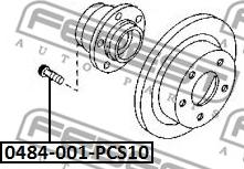 Febest 0484-001-PCS10 - Təkər dirəyi furqanavto.az