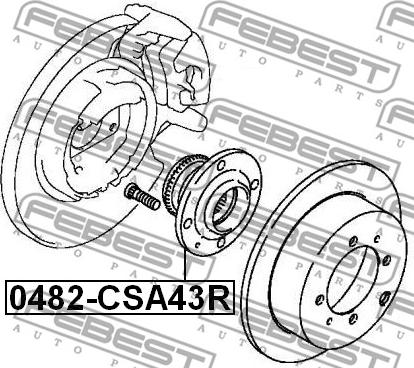 Febest 0482-CSA43R - Təkər Qovşağı furqanavto.az