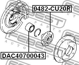 Febest DAC40700043 - Təkər yatağı furqanavto.az