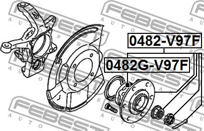 Febest 0482G-V97F - Təkər Qovşağı furqanavto.az