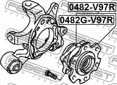 Febest 0482G-V97R - Təkər Qovşağı furqanavto.az