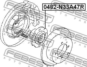 Febest 0482-N33A47R - Təkər Qovşağı furqanavto.az