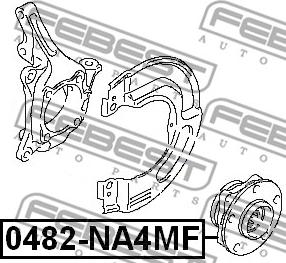 Febest 0482-NA4MF - Təkər Qovşağı furqanavto.az