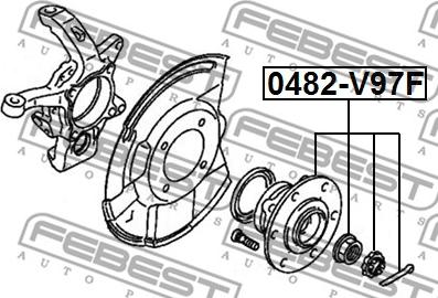 Febest 0482-V97F - Təkər Qovşağı furqanavto.az