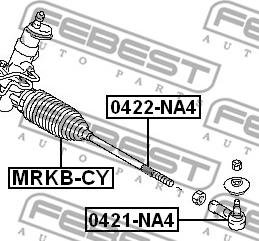 Febest 0421-NA4 - Bağlama çubuğunun sonu furqanavto.az