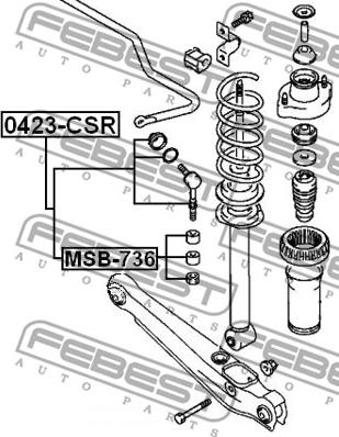 Febest 0423-CSR - Çubuq / Strut, stabilizator furqanavto.az