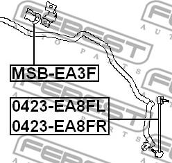 Febest 0423-EA8FL - Çubuq / Strut, stabilizator furqanavto.az