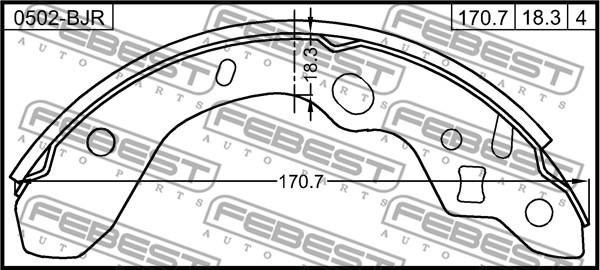 Febest 0502-BJR - Əyləc başlığı, Baraban əyləcləri furqanavto.az