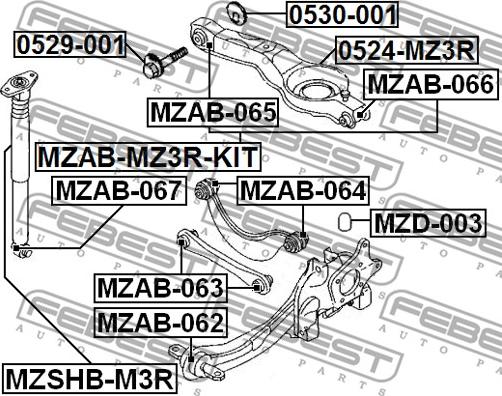 Febest 0529-001 - Kamber Düzəldici Vint furqanavto.az