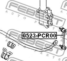 Febest 0523-PCR00 - Çubuq / Strut, stabilizator furqanavto.az