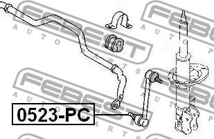 Febest 0523-PC - Çubuq / Strut, stabilizator furqanavto.az