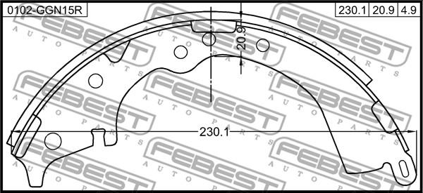 Febest 0102-GGN15R - Əyləc başlığı, Baraban əyləcləri furqanavto.az