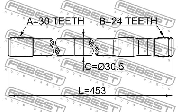 Febest 0112-LC80RH - Sürücü mili furqanavto.az