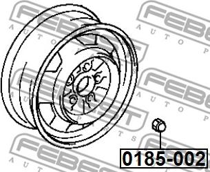 Febest 0185-002 - Təkər qayka furqanavto.az