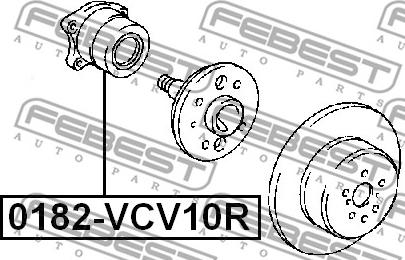 Febest 0182-VCV10R - Təkər Qovşağı furqanavto.az