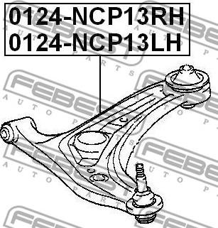 Febest 0124-NCP13RH - Yolun idarəedici qolu furqanavto.az