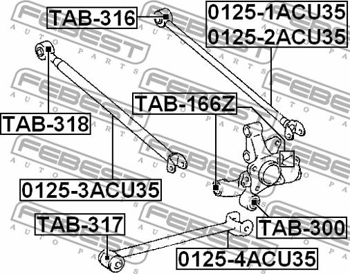 Febest 0125-4ACU35 - Yolun idarəedici qolu furqanavto.az