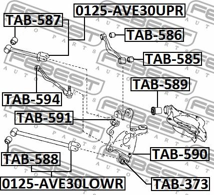 Febest 0125-AVE30LOWR - Yolun idarəedici qolu furqanavto.az