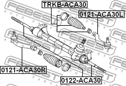 Febest 0121-ACA30L - Bağlama çubuğunun sonu furqanavto.az