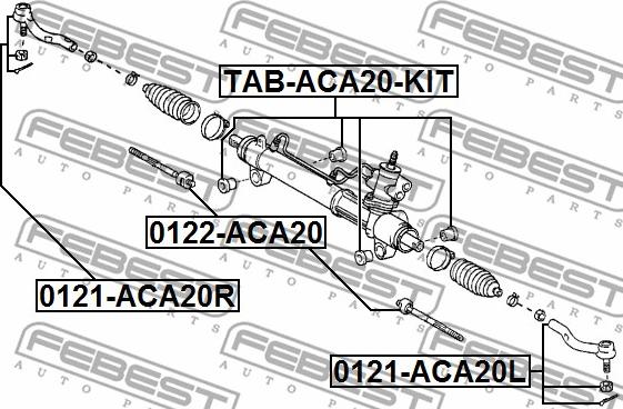 Febest 0121-ACA20R - Bağlama çubuğunun sonu furqanavto.az