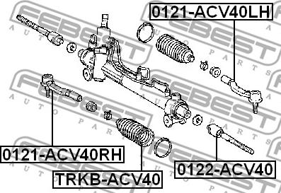 Febest 0121-ACV40RH - Bağlama çubuğunun sonu furqanavto.az