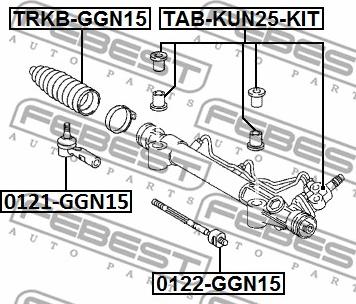 Febest TAB-KUN25-KIT - Montaj, sükan mexanizmləri furqanavto.az