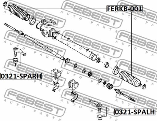 Febest 0121-SPARH - Bağlama çubuğunun sonu furqanavto.az