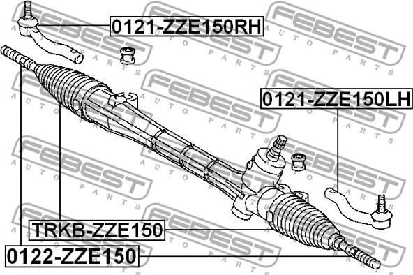 Febest 0121-ZZE150LH - Bağlama çubuğunun sonu furqanavto.az