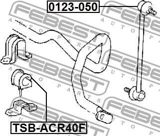 Febest 0123-050 - Çubuq / Strut, stabilizator furqanavto.az