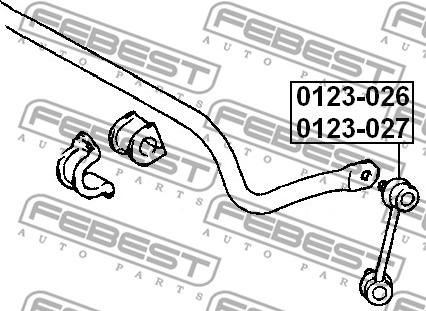 Febest 0123-027 - Çubuq / Strut, stabilizator furqanavto.az