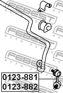 Febest 0123-882 - Çubuq / Strut, stabilizator furqanavto.az