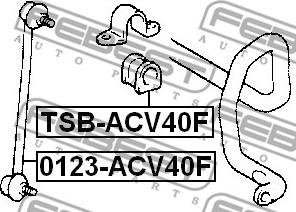 Febest TSB-ACV40F - Dəstək kol, stabilizator furqanavto.az