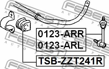 Febest 0123-ARL - Çubuq / Strut, stabilizator furqanavto.az