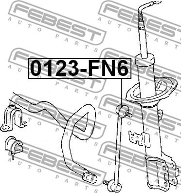 Febest 0123-FN6 - Çubuq / Strut, stabilizator furqanavto.az