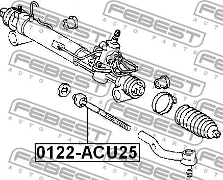 Febest 0122-ACU25 - Daxili Bağlama Çubuğu, Ox Birləşməsi furqanavto.az