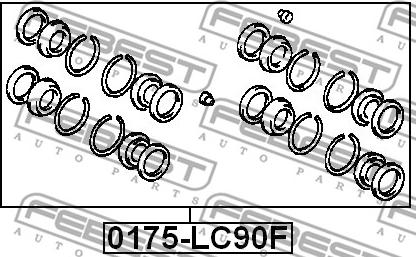 Febest 0175-LC90F - Təmir dəsti, əyləc kaliperi furqanavto.az