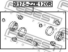 Febest 0175-ZZE120R - Təmir dəsti, əyləc kaliperi furqanavto.az