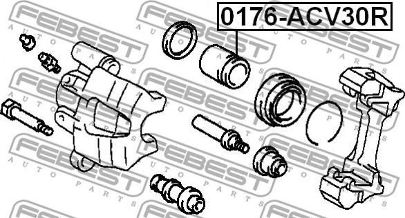 Febest 0176-ACV30R - Piston, əyləc kaliperi furqanavto.az