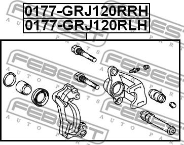 Febest 0177-GRJ120RRH - Əyləc kaliperi furqanavto.az