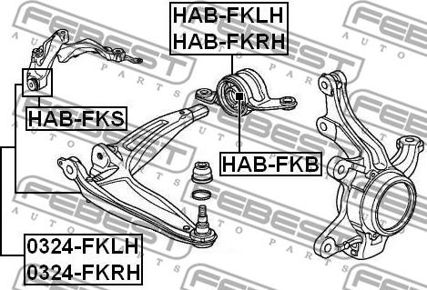 Febest 0324-FKLH - Yolun idarəedici qolu furqanavto.az