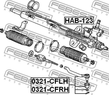 Febest 0321-CFLH - Bağlama çubuğunun sonu furqanavto.az