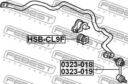 Febest HSB-CL9F - Dəstək kol, stabilizator furqanavto.az