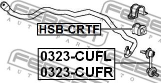 Febest 0323-CUFR - Çubuq / Strut, stabilizator furqanavto.az