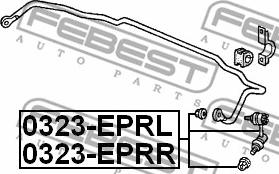 Febest 0323-EPRL - Çubuq / Strut, stabilizator furqanavto.az