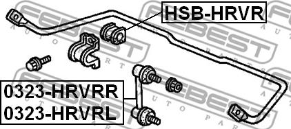 Febest 0323-HRVRR - Çubuq / Strut, stabilizator furqanavto.az