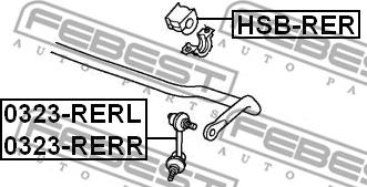 Febest HSB-RER - Dəstək kol, stabilizator furqanavto.az